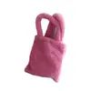 Bolso de Mano de Lana de Cordero Nuevo Otoño e Invierno 2025, Bolso de Mano de Moda, Bolso de Paseo de Terciopelo de Peluche, Bolso Cubo, Bolso de Hombro