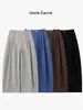 Pantalones de pierna ancha estilo traje, colección de otoño, de cintura alta, pierna recta, tela fluida, pantalones casuales para mujer, estilo japonés y europeo, efecto adelgazante