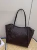 Bolsa grande diária com padrão trançado retrô para mulheres, nova bolsa tote de grande capacidade da moda, bolsa de ombro casual para o dia a dia