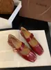 Outono Novo Retro Francês Bico Quadrado Tira Única Velcro Mary Janes Baixo Plano Sapatos Femininos
