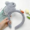 Faixa de cabeça de coelhinho doce fofa atacado feminino coelhinho de pelúcia super fofo rosto de cenoura lavagem facial maquiagem máscara faixa de cabeça