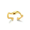 Tendencia Nueva Transfronteriza Anillo Ancho de Acero Inoxidable con Textura Geométrica para Hombres y Mujeres Irregular Acero de Titanio Anillo de Lujo de Gama Alta