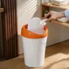 Papelera simple de tapa abatible BNBSS, cubo de basura de plástico engrosado y resistente a impactos para dormitorio, cocina y baño