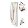Calça Casual de Veludo Cotelê Estilo Old Money para Mulheres, Outono 2026, Cintura Alta, Corte Reto, Vintage, Cropped, Petite, Conforto Semelhante ao Algodão