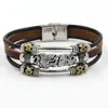 Pulsera de Cuero de Vaca Multicapa para Hombre, Pulsera de Cuero con Cuentas de Aleación de Tótem de Dragón Estilo Étnico, Suministro Mayorista Transfronterizo