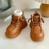 Botines retro para niños, botas de cuero impermeables para niñas, nuevo modelo 2026 botas amarillas para niños, botines de otoño para niños