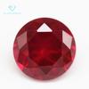 Venta directa 5A Redondo 5# corindón rojo piedra desnuda sintético fondo puntiagudo redondo 5 corindón rojo hemoglobina de paloma Rubí