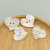 Ojos de concha imitación botón de amor colorido con forma de corazón resina color AB botón hebilla decorativa DIY para abrigo suéter