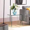 Mesa de centro transparente com tampo de vidro, design minimalista para sala de estar em casa, luxo leve com toque de alta qualidade, adequada para espaços pequenos, mesa pequena moderna simples, estilo INS