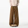 Otoño 2026 Nuevo Diseño de Pana Versátil Cómodos Retro Americano Holgado Casual Estilo Perezoso Pantalones de Pierna Ancha