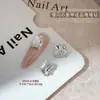 Estilo Similar al Libro Rojo Agua Hervida Apilada Diamante Brillante Caramelo de Roca Cuadrado Gordo Almohada Uña Postiza Acabada con Forma Diamante Bola Joyería