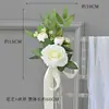 Decoración de Boda al Aire Libre para Iglesia Flores para Respaldo de Silla Flores de Lirio Atadas Escalera Decorativa Manija de Puerta Floral Flores Artificiales