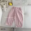 Calça Reta Elegante de Verão Fina 2025 para Meninas, Calça Cenoura Casual, Calça Anti-Mosquito, Calça da Moda Infantil