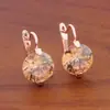 Venta caliente transfronteriza aretes de zirconita redondos de 12 mm aretes de moda europea y americana de alto sentido para el verano pendientes 2024