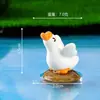 Micro-Paisagem Criativa Fofa e Engraçada Boneco Grande Ganso Branco Acessórios de Decoração DIY para Jardinagem Enfeites Pequenos para Carro e Mesa