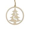 Fábrica de atacado decorações de interiores pingente de Natal pingente de gravação a laser pingente de madeira faça você mesmo pingente de Natal de madeira