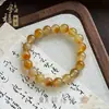 Pulseira de Pedra de Quartzo Sete Cores com Contas Redondas de Jade Sintético, Pulseira de Pedras Múltiplas, Pulseira Novo Estilo Chinês, Oferta Especial para Transmissão ao Vivo Atacado