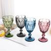 Venta al por mayor de fábrica Copa de vino de vidrio coloreado de estilo nórdico europeo Copa gruesa Copa de vino vintage Juego de vino de comercio exterior