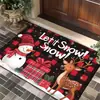 Felpudo navideño transfronterizo, decoración navideña de Amazon, felpudo para puerta de entrada de Navidad, alfombra festiva absorbente y resistente a la suciedad para el hogar