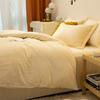 Sábana de terciopelo coral de cuatro piezas de franela de color sólido, funda de edredón y sábana de terciopelo, ropa de cama de terciopelo coral, regalos al por mayor