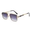 2024 K-Style de Gafas de Sol Cuadradas Metálicas de Alta Gama para Mujer, Gafas de Sol de Moda de Montura Grande con Aspecto Adelgazante Anti-UV