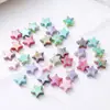 Resina furo reto pentagonal estrela da sorte desenho animado brincos com contas decoração DIY acessórios material fábrica vendas diretas