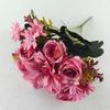 7 garfo dália rosa simulação buquê flores falsas casamento auditório celebração conjunto decoração ao ar livre foto fotografia adereços