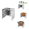 Parrilla de barbacoa plegable mini parrilla de barbacoa parrilla de barbacoa de acero inoxidable