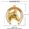 Herradura Grande Europea y Americana Colgante DIY de Acero Inoxidable Colgante de Joyería para Mujer Corazón Cruz Fátima