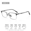 Gafas de hombre estilo casual con montura de cara grande titanio puro montura media gafas 90009 barra de cejas refinada montura para gafas de prescripción venta al por mayor