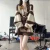 Jaqueta Cardigan Suave Vintage para Mulheres Primavera e Outono 2024 Estilo Japonês Preguiçoso Malha Solta Top Bordado Tendência