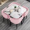Rock Plate Light Luxury Storage Mesa de Jantar e Cadeira Combinação Pequeno Apartamento Moderno Simples Mesa de Jantar Doméstica Pequena Mesa Redonda Mesa de Jantar e Cadeira