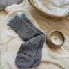 Meias de Bolinhas de Outono e Inverno para Mulheres, Meias de Algodão de Meia Panturrilha, Meias de Renda Versátil da Moda Ins Estilo Coreano, Meias Largas Quentes, Meias Zhuji