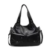 Bolso de Hombro Grande de Gran Capacidad Retro Europeo y Americano Transfronterizo 2026 Nuevo Estilo Bolso Cruzado Patchwork Bolso de Mujer Bolso Tote Simple de Cuero Suave