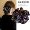 Scrunchie oversized estilo coreano para mulheres, alta elasticidade, elástico de cabelo durável, acessório de cabelo de renda de alta qualidade, atacado