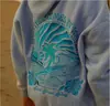 Moletom Feminino Amazon Transfronteiriço Hoodie TUDO VEM EM ONDAS Moletom com forro de fleece