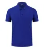 210g Lycra Stretch Cor Sólida Gola Colmeia Verão Cor Sólida Camisa Polo Manga Curta Roupa de Trabalho Lapela Personalizada