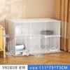 Jaula para Gatos para Uso Doméstico en Interiores, Puede Albergar una Caja de Arena, Casa para Gatos, Jaula para Gatos de Espacio Amplio, Nido para Gatos de Balcón, Ensamblaje de Tres Niveles