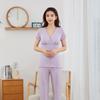 Novo Modal Pit Strip Decote V Roupa de Maternidade, Roupa Casual para Confinamento em Casa, Bojos Removíveis, Roupa para Amamentação
