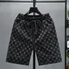 Transfronterizo Aliexpress Amazon Tendencia Pantalones Cortos Europeos Verano Hombres Pantalones Grandes Flockeados Casuales Pantalones de Playa Hombres