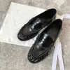 Mocasines vintage de cuero genuino para mujer, estilo británico, con diseño plisado, tacón grueso, suela gruesa, zapatos sin cordones, mocasines perezosos