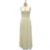 Nuevo Vestido de Fiesta de Verano para Mujer en Color Sólido, Sexy Cuello en V Profundo, Cuello Halter, Espalda Descubierta, Fruncido, Vestido Ceñido a la Cintura