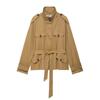 Estilo Europeu e Americano Amazon Aliexpress Popular Moda Tendência Versátil Casaco Trench Coat Curto Jaqueta Abotoado Conjunto Saia