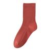 Calcetines de Algodón para Otoño e Invierno para Mujer, Absorbentes de Sudor y Resistentes al Olor, Calcetines Largos de Doble Aguja, Calcetines de Media Caña, Calcetines de Algodón de Moda para Mujer, Calcetines Deportivos