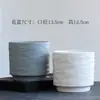 Maceta de Cerámica Minimalista Estilo Nuevo Corrugado Pequeña, Mediana, Grande Estilo Ins con Plato para Uso Doméstico, Adecuada para Suculentas, Phalaenopsis y Orquídeas Colgantes