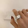 Estilo Coreano Retro Plata Tailandesa Moda Elegante Reloj Anillo Anillo de Dedo Anillo Abierto para Mujer Industria Pesada Números Romanos Moda