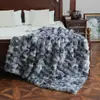 Manta Toka Manta de Imitación de Piel de Conejo Manta Chal de Doble Cara Manta para Siesta en la Oficina Manta para Sofá Manta Espesa para Niños
