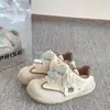 Tênis Feminino de Designer de Nicho 2026 Nova Coleção Primavera e Outono Sola Grossa Branco Casual Versátil Calçados com Solado Macio Tênis de Treino Alemão