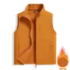Novo Colete Softshell Outdoor Masculino Outono/Inverno 2026, Gola Alta, à Prova de Vento, Quente, Colete para Trabalho, Personalizável com Texto Impresso