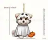 Novo Pingente Decorativo de Carro em Acrílico Plano de Abóbora e Diabinho para Halloween da Amazon